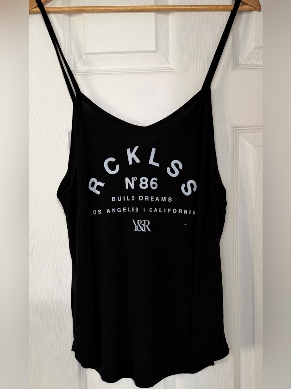 Young & Reckless Women's XL Black Graphic Tank Top - Build Dreams LA